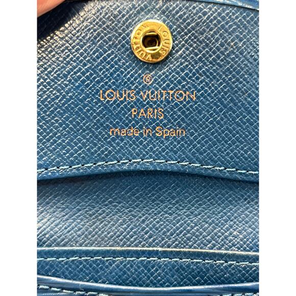 Louis Vuitton Epi Toledo Blue Viennois Wallet 1996 Made in Spain - Picture 2 of 15